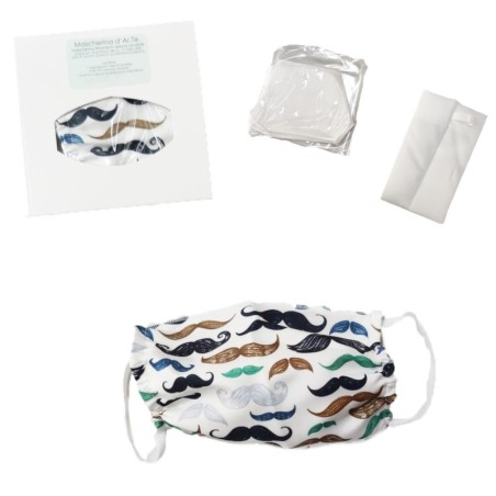 Mascherine Made in Italy Rettangolare 2S in Tessuto Stampato