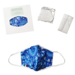 Mascherine MADE IN ITALY 1DS/1US ergonomiche con Anelli Auricolari in Tessuto Stampato