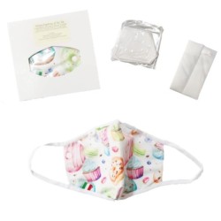 Mascherine MADE IN ITALY 1DS/1US ergonomiche con Anelli Auricolari in Tessuto Stampato