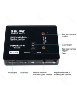 RELIFE RL-936W Saldatrice a Punti completa di Batteria | 8 Livelli | Controllo di Temperatura