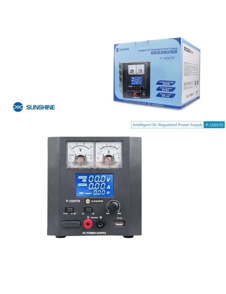 SUNSHINE P-1505TD Alimentatore Regolabile Stabilizzazione Intelligente DC Europa