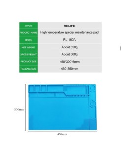 RELIFE RL-160A Tappetino in Silicone di Manutenzione Speciale per Alte Temperature | PIANO DA LAVORO