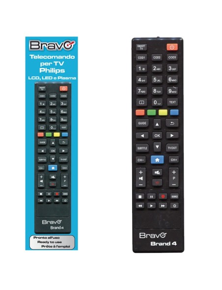 Bravo Telecomando di Ricambio BRAND 4 Per Televisori TV PHILIPS