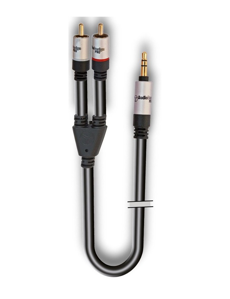 AUDIODESIGN PRO Cavo Adattatore X-PRO da 1 Jack 3,5  Stereo a 2 RCA M da 3 mt