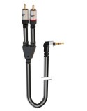 AUDIODESIGN PRO Cavo Adattatore X-PRO da 1 Jack 3,5  Stereo 90Â° a 2 RCA M da 1,5 mt
