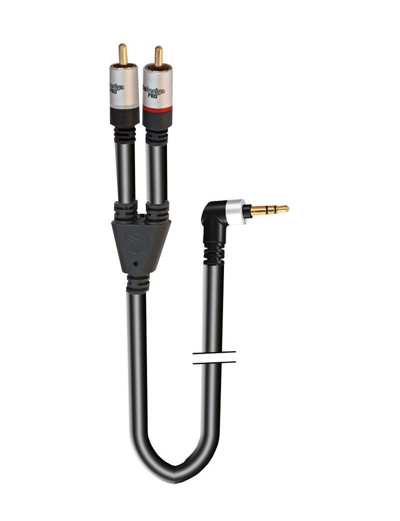 AUDIODESIGN PRO Cavo Adattatore X-PRO da 1 Jack 3,5  Stereo 90Â° a 2 RCA M da 3 mt