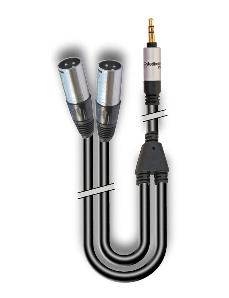 AUDIODESIGN PRO Cavo Adattatore X-PRO da 1 Jack 3,5 Stereo a 2 XLR 3 Maschio - 6 mt