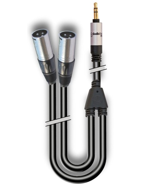 AUDIODESIGN PRO Cavo Adattatore X-PRO da 1 Jack 3,5 Stereo a 2 XLR 3 Maschio - 6 mt