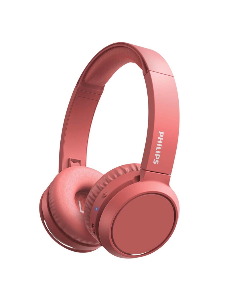 Philips Cuffie Bluetooth Con tasto Bass Boost Cuffia Wireless Over Ear TAH4205 | Rosso