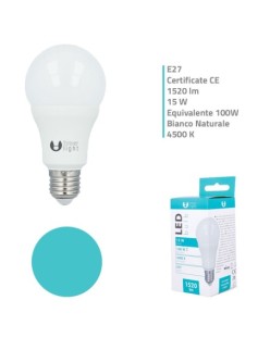 Lampadina LED Bulb E27 A65 15W 1520lm Luce Calda - Luce Fredda - Luce Naturale