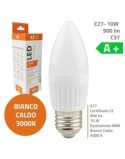 Lampadina LED Bulb E27 C37 10W 900lm Luce Calda - Luce Fredda - Luce Naturale in ceramica