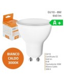 Lampadina a LED GU10 8W 640lm Luce Bianca Calda Fredda Naturale IP22 A+