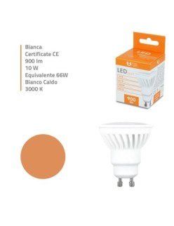 Lampadina a LED GU10 10W 900lm Luce Bianca Calda Fredda Naturale in Ceramica