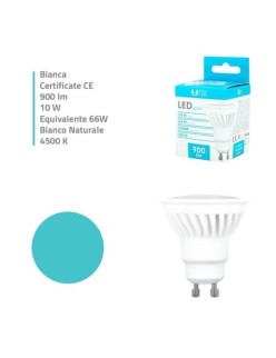 Lampadina a LED GU10 10W 900lm Luce Bianca Calda Fredda Naturale in Ceramica