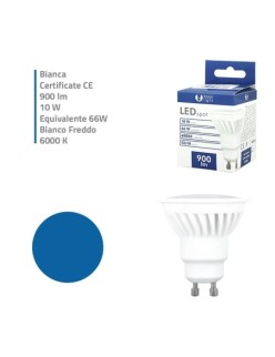 Lampadina a LED GU10 10W 900lm Luce Bianca Calda Fredda Naturale in Ceramica