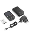 BRONDI Amico Stiloso Telefono Cellulare Senior DualSim Controllo Remoto | Nero