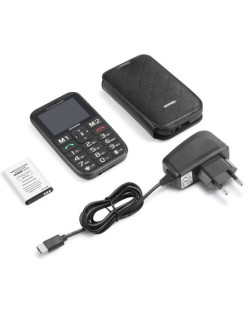 BRONDI Amico Stiloso Telefono Cellulare Senior DualSim Controllo Remoto | Nero