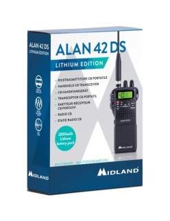 MIDLAND ALAN 42 DS Lithium Edition Radio CB Ricetrasmettitore Portatile AM/FM | 2800mAh Pacco batteria Litio incluso