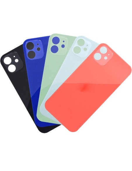 Back Cover Big Hole in Vetro Per iPhone 12 - NO LOGO Verde