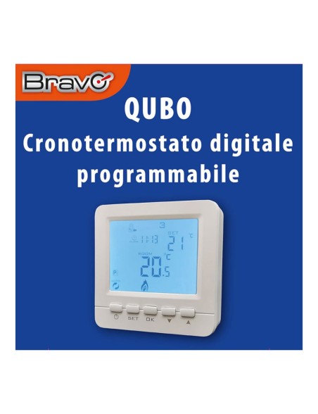 Bravo Cronotermostato QUBO Digitale Programmabile