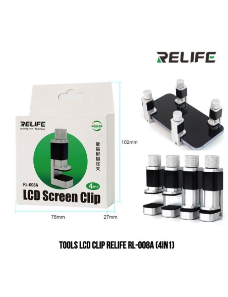 Relife RL-008A Morsette Clip Fissaggio in Metallo | 4 pcs