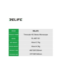 RELIFE RL-M5T-B1 Microscopio trinoculare 7-50X
