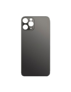 Back Cover Big Hole in Vetro Per iPhone 11 Pro Max - NO LOGO Grigio Siderale