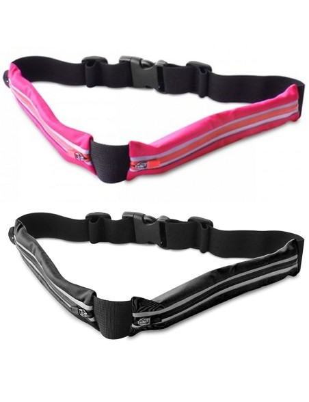 Puro Running Belt 2 Tasche Cintura Da Corsa Custodia Marsupio Universale fino a 6.3