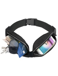 Puro Running Belt 2 Tasche Cintura Da Corsa Custodia Marsupio Universale fino a 6.3