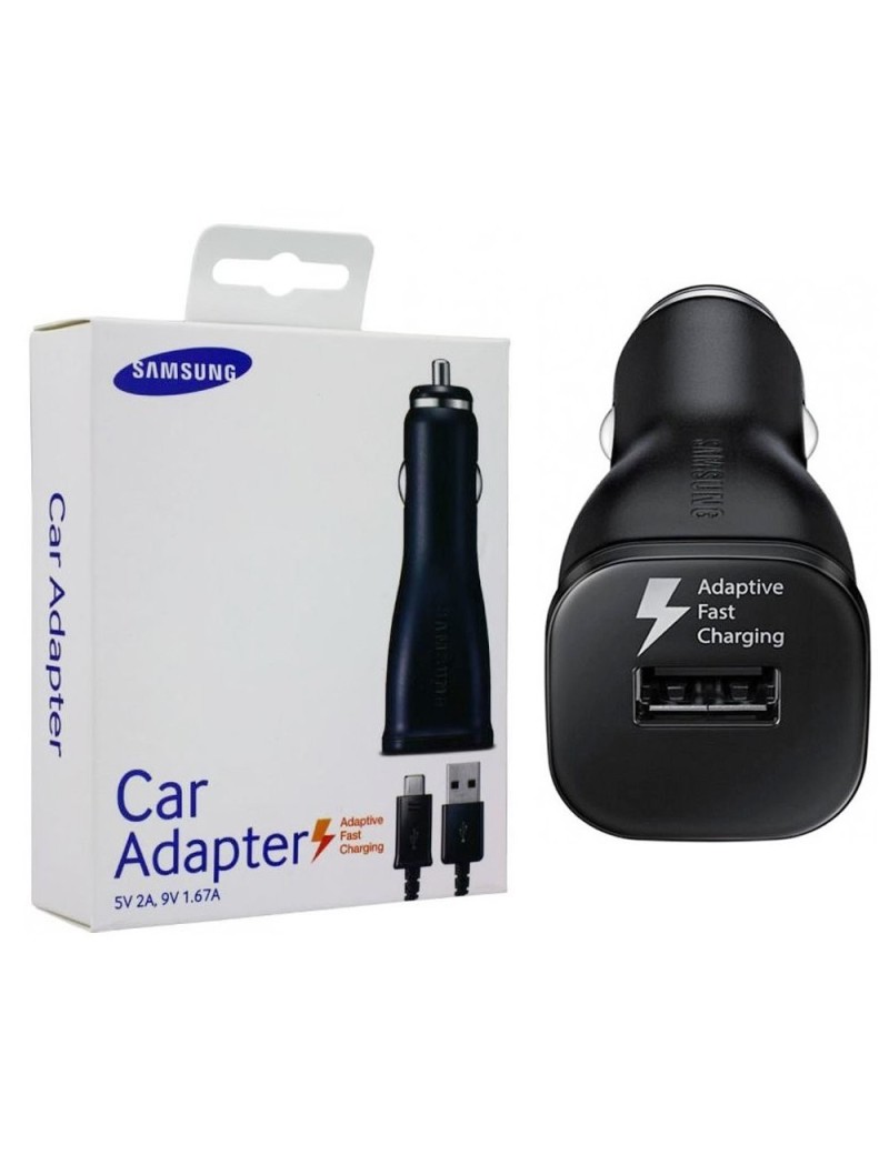Samsung Car Adapter Fast + Micro Usb Nero