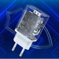Sendem Caricabatteria OG36 1XUSB + Cavo Dati Micro Usb QC 3.0 bianco