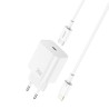 Sendem Caricabatteria OG73 Type-C + Cavo Dati Type-C to Lightning PD 20W bianco