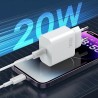 Sendem Caricabatteria OG73 Type-C + Cavo Dati Type-C to Lightning PD 20W bianco