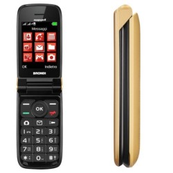Brondi MAGNUM 4 Cellulare GSM QUADRI band Maxi Display Dual Sim Fotocamera | Gold