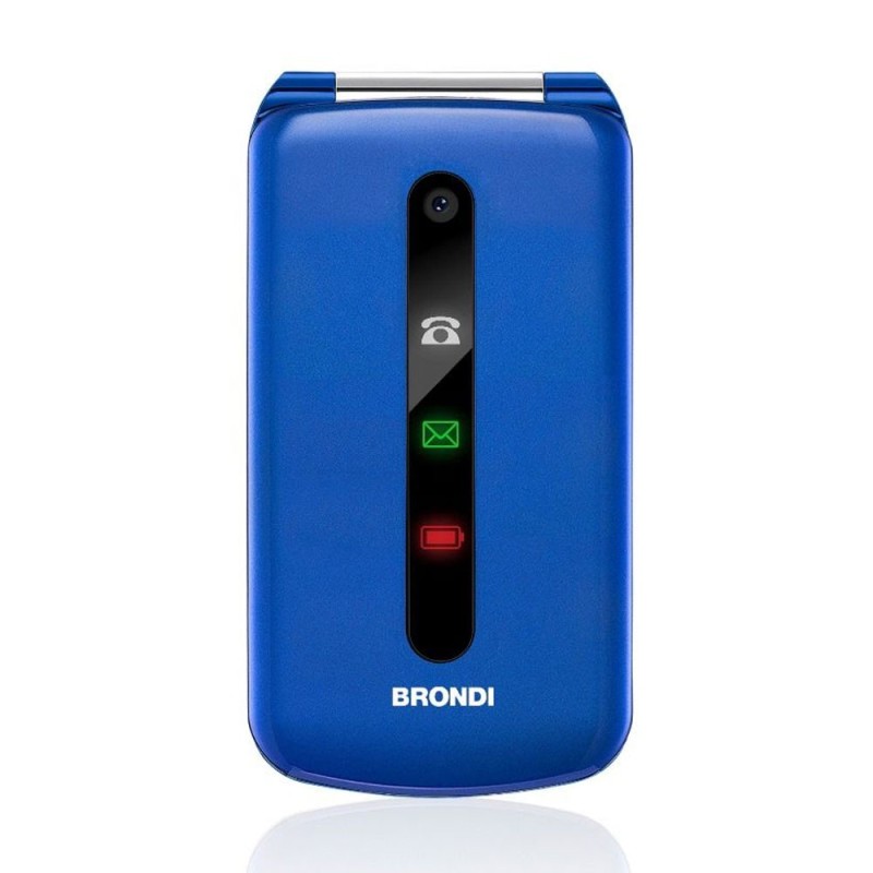 Brondi PRESIDENT Cellulare Ultra Sottile e con Icone LED sul Flip Fotocamera 1.3MP Dual Sim | Blu