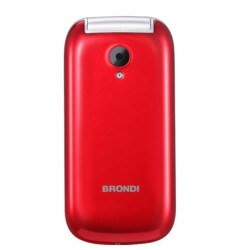 Brondi STONE + Cellulare Ultra Sottile Dual Sim Fotocamera da 1.3Mp con LED FLASH | Rosso
