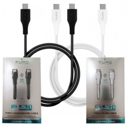 Puro Cavo in TPE PLAIN da USB Type-C a Type-C 2.0 - 1mt | Nero e Bianco