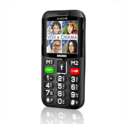 BRONDI AMICO CHIC Cellulare Senior DualSim GSM | Nero