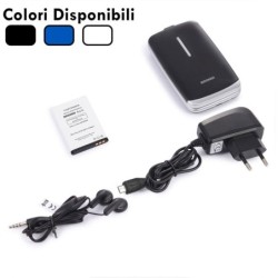 BRONDI Contender Telefono Cellulare per Anziani Display 3 Dual SIM | Nero