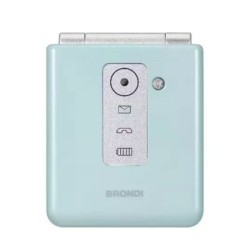Brondi Flipper Telefono Cellulare a Conchiglia Dual Sim + Fotocamera | Verde Acqua Metallica
