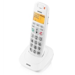 Brondi Bravo Bright Telefono Cordless ECO DECT Tasti Grandi Bianco