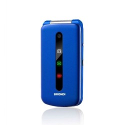 Brondi PRESIDENT Cellulare Ultra Sottile e con Icone LED sul Flip Fotocamera 1.3MP Dual Sim | Blu