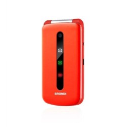 Brondi PRESIDENT Cellulare Ultra Sottile e con Icone LED sul Flip Fotocamera 1.3MP Dual Sim | Rosso