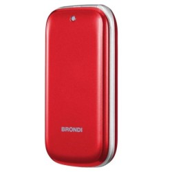 Brondi STONE + Cellulare Ultra Sottile Dual Sim Fotocamera da 1.3Mp con LED FLASH | Rosso