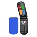 BRONDI RAPTOR Telefono Cellulare Flip Ampio Display Accesso Rapido Dual Sim | Blu