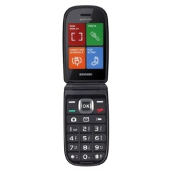 BRONDI RAPTOR Telefono Cellulare Flip Ampio Display Accesso Rapido Dual Sim | Nero