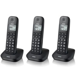BRONDI GALA TRIO Telefono Cordless Funzione ECO DECT Schermo Grande Sveglia | Nero