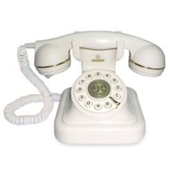 Brondi VINTAGE 20 Telefono Fisso Design RetrÃ² Volume Regolabile | Bianco