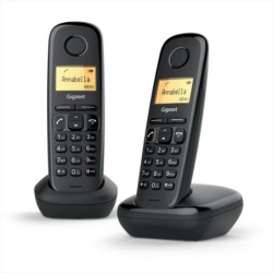 Gigaset Telefono Cordless Doppio A170 DUO ECO Mode Plus Zero Radiazioni | Nero