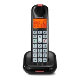 Brondi Bravo MOON Telefono Cordless Singolo ECO DECT Tasti Grandi Nero
